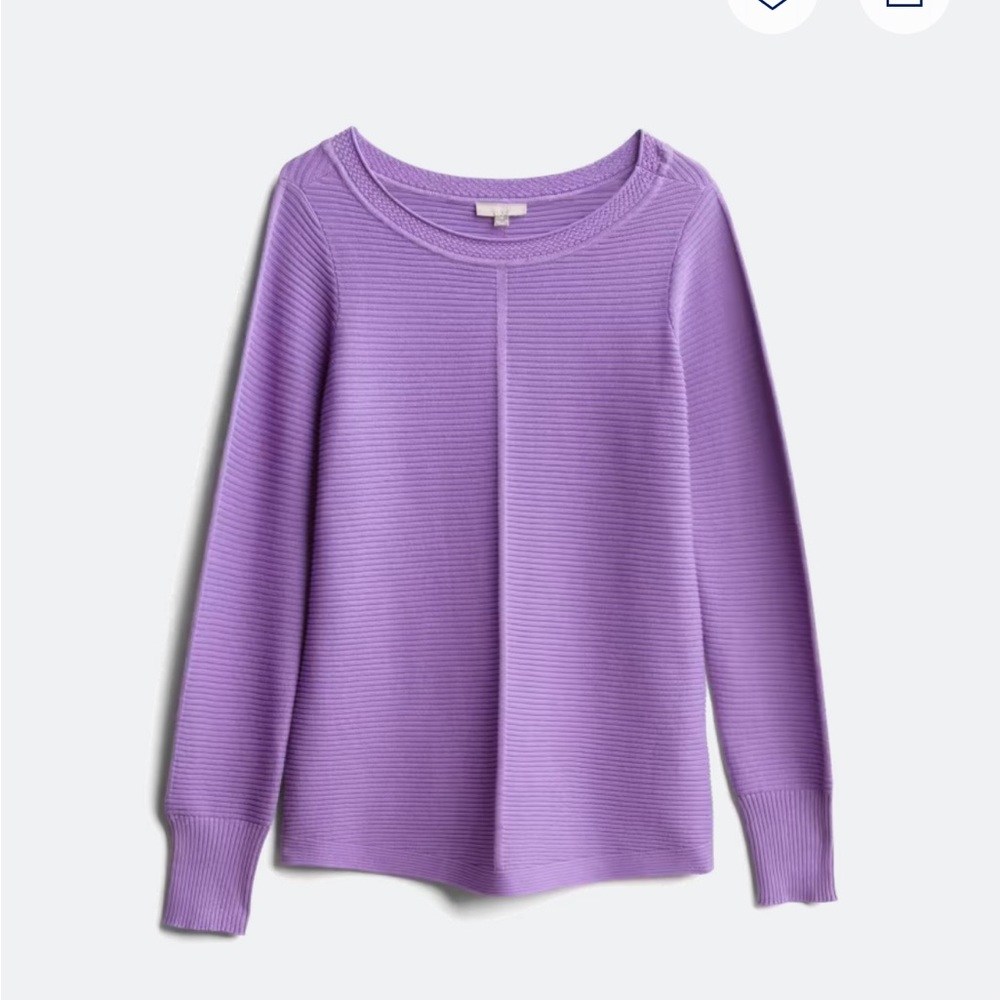 Women's Purple Ribbed Knit Top